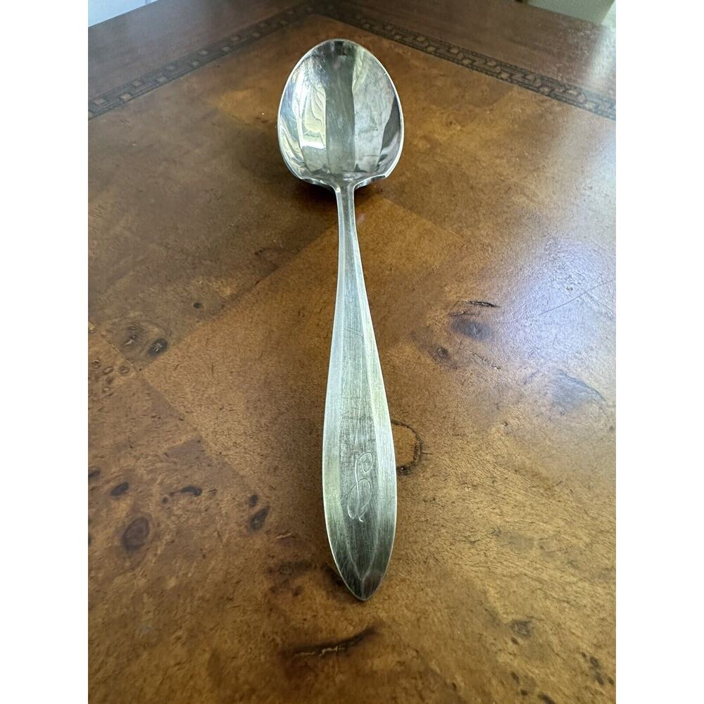 Antique 1914 Patrician Sugar Spoon Silver-plated, by Community Plate, Monogram